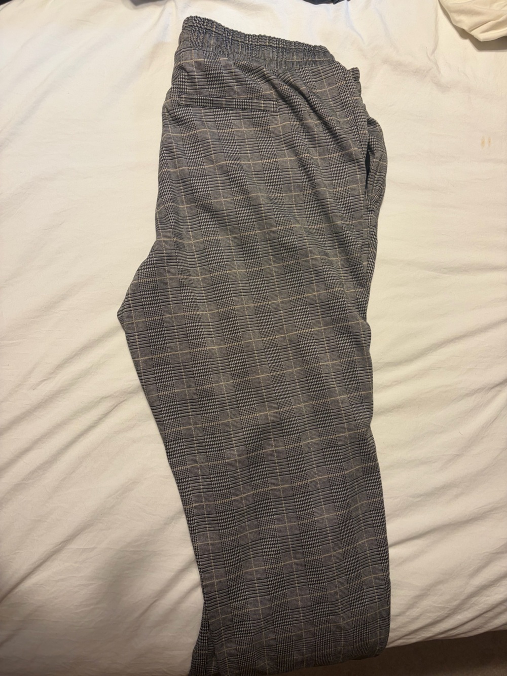 Women’s Gray Plaid Casual Trousers